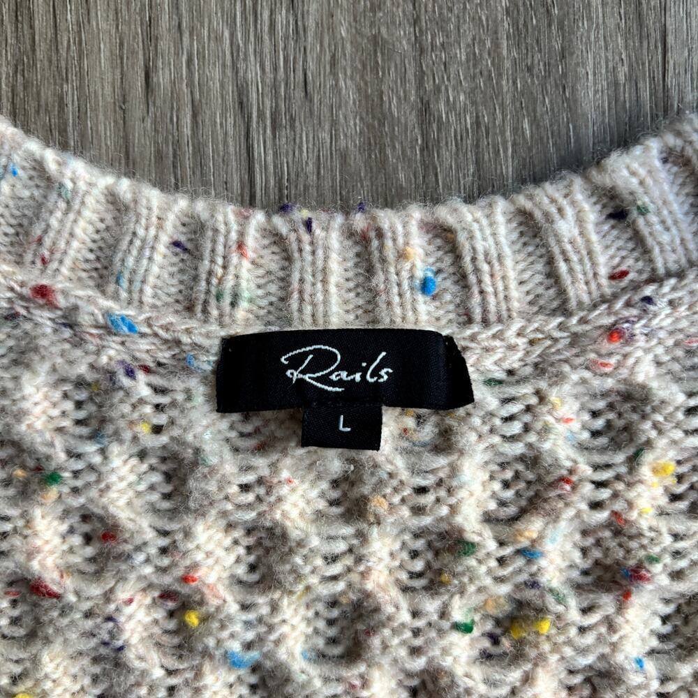 Rails Isla Cardigan Cream Confetti Large - Picture 4 of 10